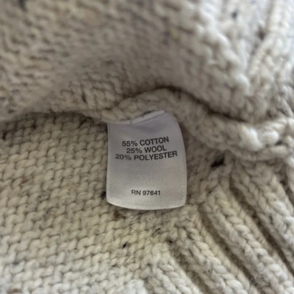 J. Jill Speckled Cream Mock Neck Sweater - Picture 5 of 6